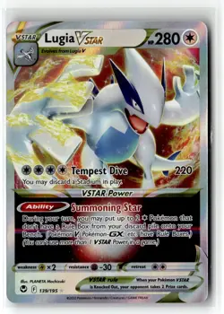 Lugia VSTAR ⭐ 139/195 Holo Rare VSTAR Silver Tempest 2022 Pokemon NM - Image 1