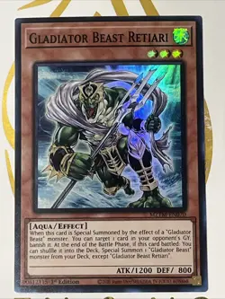 Gladiator Beast Retiari MZTM-EN070 Super Rare 1st Edition YuGiOh Card - Image 1