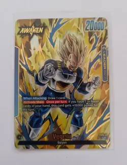 DBS Dragon Ball Fusion World FS02-01 Vegeta Leader ALT Trading Card - Image 1