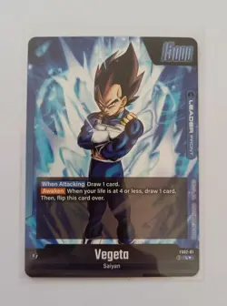 DBS Dragon Ball Fusion World FS02-01 Vegeta Leader ALT Trading Card - Image 2