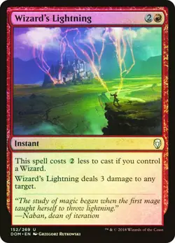 Wizard's Lightning FOIL - Dominaria MAGIC MTG NM INSTANT - Image 1