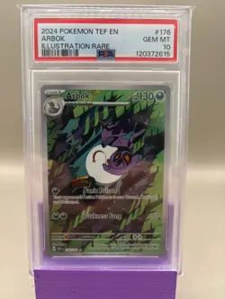 PSA 10 GEM Mint - Arbok #176 Pokemon Temporal Forces, Graded - Image 1