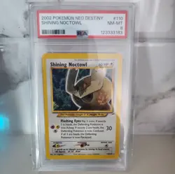 2002 POKEMON NEO DESTINY # 110/106 SHINING NOCTOWL 💎PSA 8 NM Mint💎 - Image 1
