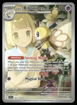 Pokemon Cards Lillie's Ribombee 164/159 Journey Together Illustration Rare NM - Image 1