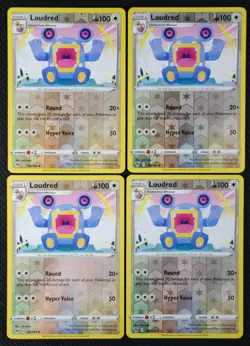 Pokemon Cards 4x Loudred 136/185 Reverse Holo Playset Vivid Voltage NM/M - Image 1
