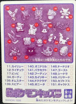 Growlithe Pokemon Kids Mini Card No.54 Nintendo Bandai 1998 Japanese Rare F/S A - Image 5