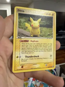 Ditto (Pikachu) 63/113 - EX Delta Species Pokemon Card TCG Yuka Morii DMG - Image 3