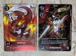 Digimon Guilmon BT2-009 Gallantmon ST7-09 Tamer's Card Set 1 Alt Art Promo - Image 1