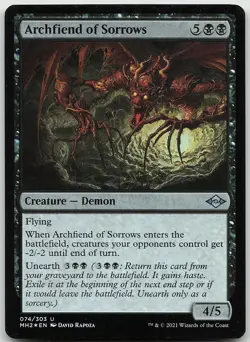 Archfiend of Sorrows FOIL Uncommon Modern Horizons 2 LP MTG - Image 1