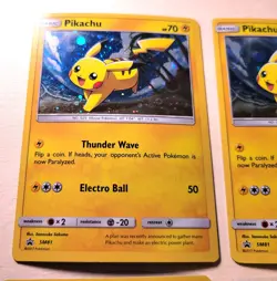 4 x Pikachu Black Star Promo SM81 Pokemon TCG Cosmos Foil Pokemon Playset - Image 2