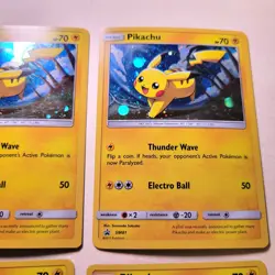 4 x Pikachu Black Star Promo SM81 Pokemon TCG Cosmos Foil Pokemon Playset - Image 4