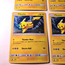4 x Pikachu Black Star Promo SM81 Pokemon TCG Cosmos Foil Pokemon Playset - Image 5