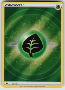 Grass Energy (Texture Full Art) Ultra Rare Crown Zenith 152/159 Pokemon - Image 1