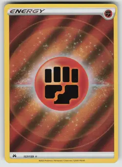 Fighting Energy (Texture Full Art) Ultra Rare Crown Zenith 157/159 Pokemon - Image 1