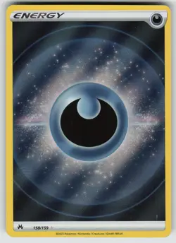 Darkness Energy (Texture Full Art) Ultra Rare Crown Zenith 158/159 Pokemon - Image 1