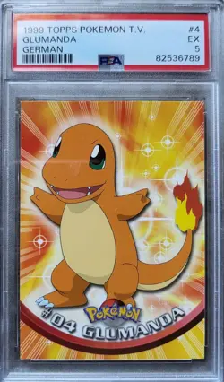 1999 Topps Pokemon TV Glumanda - German Charmander - Grade 5 - Image 1