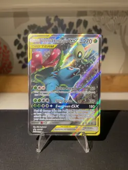 Pokemon TCG Celebi & Venusaur GX SM167 Sun & Moon Black Star Promo NEAR MINT - Image 1