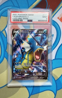 Gyarados V Full Art - 2021 Pokemon Sword & Shield Evolving Skies #171 - PSA 9 - Image 1