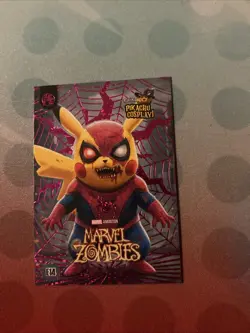 Marvel Zombies (Pikachu) #E14 - Purple Holo Box Hit - Pikachu Cosplay Pokemon - Image 1