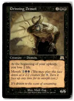 MTG Grinning Demon - Onslaught Heavily Played English - Image 1