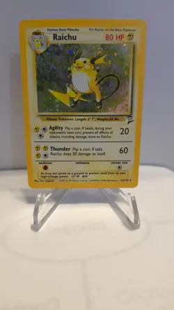 Raichu 16/130 Rare Holo NM Base Set 2 Pokemon Card TCG Vintage - Image 1