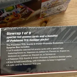 Lot Of 2 Pokemon Prismatic Evolutions Surprise Box+Booster Bundle Sams Club Set - Image 3