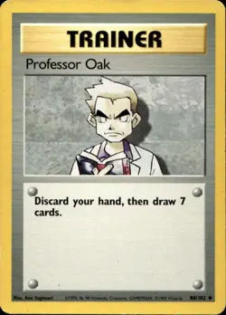 Pokemon Professor Oak Base Set 88/102 Light Play LP+ or Better - Image 1