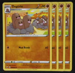 Pokemon Cards 4x Dugtrio 093/202 Playset Sword & Shield NM/M - Image 1