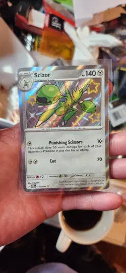 Scizor 191/091 Paldean Fates 2024 Shiny Rare Holo Pokemon Near Mint - Image 1