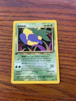 Pokemon TCG Oddish Neo Genesis 68 Regular 1st Edition Common - Image 1