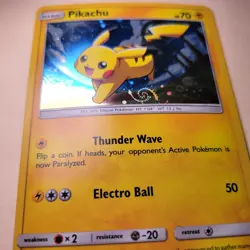 Pokemon TCG Pikachu SM81 Cosmos Foil Black Star Promo Very Nice SWIRL!! Pokemon - Image 1