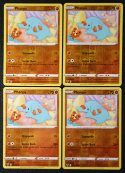 Pokemon Cards 4x Phanpy 086/185 Reverse Holo Playset Vivid Voltage NM/M - Image 1