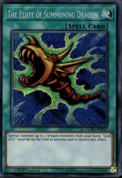 The Flute of Summoning Dragon 1st Ed Secret Rare LCKC-EN027 Yu-Gi-Oh! - Image 1