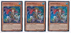 Yugioh Gishki Emilia HA06-EN041 Super Rare 1st Ed VLP x3 - Image 1