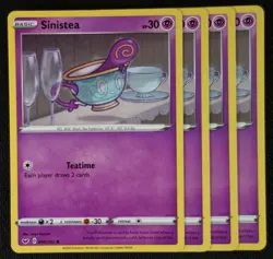 Pokemon Cards 4x Sinistea 089/202 Playset Sword & Shield NM/M - Image 1
