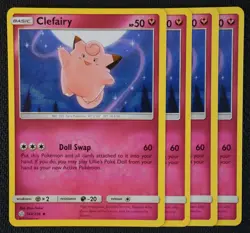 Pokemon Cards 4x Clefairy 144/236 Playset Cosmic Eclipse NM/M - Image 1