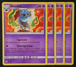 Pokemon Cards 4x Swoobat 88/236 Playset Cosmic Eclipse NM/M - Image 1