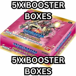 ** 5 X SEALED ** Digimon Card Game Great Legend BT04 Booster Box New Sealed - Image 1