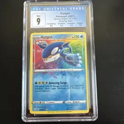 Kyogre Amazing Rare CGC 9 Mint 021/072 Shining Fates Holo Pokemon Card - Image 1