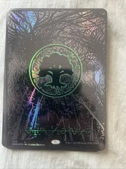 Forest (Phyrexian) - Full Art (Oil Slick Raised Foil) Phyrexia: All Will Be One - Image 1