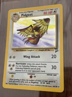Pokemon TCG Base Set 2 14/130 Holo Rare Pidgeot Vintage LP - Image 1