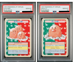 PSA 10 Dugtrio & Diglett 1997 Pokemon Topsun Blue Back Sequence Set JPN - Image 1