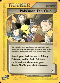 Pokemon Pokemon Fan Club Aquapolis 130/147 Light Play LP+ or Better - Image 1