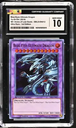 2019 Yugioh Speed Duel SBLS Blue Eyes Ultimate Dragon CGC 10 - Image 1