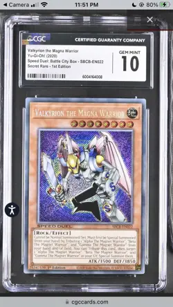 2020 Yugioh Speed Duel SBCB Valkyrion The Magna Warrior CGC 10 - Image 1