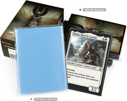 100 MTG Card Sleeves with 100 Inner Sleeves, Textured Back Art Sleeve, Fit Stand - Image 3