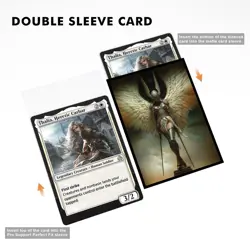 100 MTG Card Sleeves with 100 Inner Sleeves, Textured Back Art Sleeve, Fit Stand - Image 4