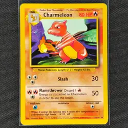 Charmeleon - 24/102 - Uncommon - Base Set - Pokemon Card - MP - Image 1
