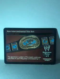 WWE RAW DEAL 2004 INTERCONTINENTAL TITLE BELT Ultra Rare CCG Wrestling Foil Card - Image 1