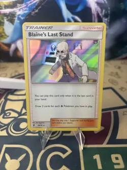 Blaine's Last Stand 58/70 Holo Rare Dragon Majesty 2018 Pokemon Card - Image 1